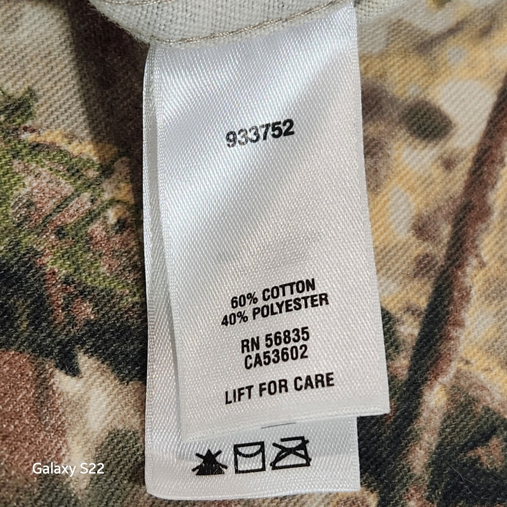 Cabelas ZONZ camo Shirt Men's Woodlands Camo Long Sleeve Button Hunt Game 3XL - Picture 9 of 16